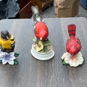 Bird Collection Evening Grosbeak Finch, Napcoware Cardinale Tangier, Red Bird